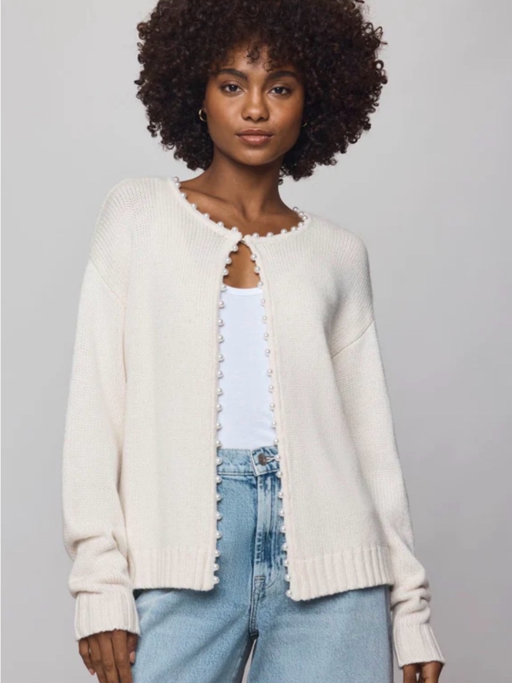 NWT Splendid Emmy Cashblend Pearl Cardigan size M
